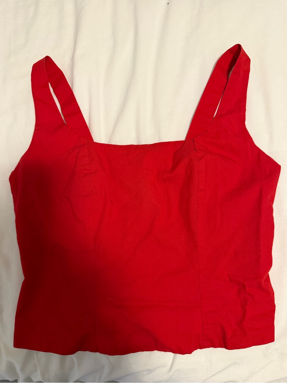 Banana Republic Red Square-Neck Crop Camisole